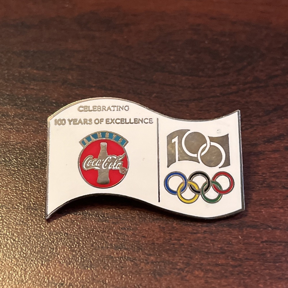 Coca-Cola Coke Centennial Olympics Lapel Hat Pin